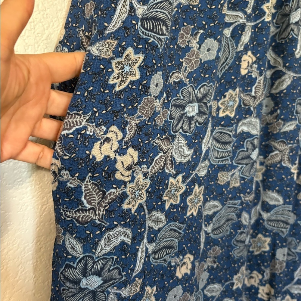 Roan + Ryan Willa Chic Blue Floral Maxi Dress w/ Adj. Straps, Liner and Pockets. - Picture 12 of 14